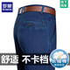 ROMON (ROMON) 2025 spring and summer new men's jeans high waist loose straight middle-aged and elderly casual pants thin trousers 3892 models black [summer] thin style 34 [waist circumference 2 feet 7]