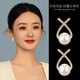 QPQK natural 100% freshwater pearl earrings 2025 new light luxury high-end temperament earrings women's gold earrings freshwater pearl earrings 8mm