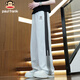 Paul Frank Pants Men's Autumn Loose Casual Pants Men's Pants Heavyweight Trousers Men's Straight Sports Pants Trendy Brand Black XL