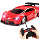 Activity remote control car children's electric boy toy sports car charging off-road jeep four-way model 1 18 red Bugatti remote control car with LED lights free of charge Sandian version 3 sets of lithium batteries + 2 charging cables