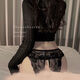 Sexy sexy underwear large size underwear bed flirting set crotchless thong lace transparent women XL 116 black
