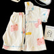 Balabala Children's Pyjamas Summer Summer à manches courte à manches coton Cotton Style Girls 2025 NOUVEAU ÉTÉ COMPRISE MIGLE HOME SET F757 # SOIL SEAT CHEURS COURTES + SHORTS Taille moyenne Enfants 16 Taille Hauteur 133-143 cm Poids 6