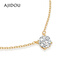 Ajidou Ajidou Halskette, chinesisches Valentinstagsgeschenk, modische und einfache leuchtende Zirkonia -Anhängerkette, Sende an eine Freundin, geben Sie an Frau, Golden 39 cm 1 Stück