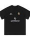 WE11DONE trendy brand summer American letter printing loose cotton short-sleeved niche ball suit couple T-shirt men and women black (retro 1506) M