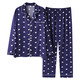 Pyjama papa modal d'âge moyen et âgé de l'âge âgé pour hommes au printemps et à l'automne mince à manches longues de vêtements d'âge moyen Set Cy9926 L size suggestions [100-140b