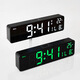 Corloge électronique suspension à grand écran LED Horloge numérique électronique Grand écran suspendu murmure lumineux ALARME AVEC CALENDRIÈRE DE TEMPÉRATION 6625 BLANC Shell White Bleu Charging Modèle