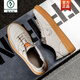 
Woodpecker head layer cowhide men's air force board shoes breathable sweat-absorbing soft sole bean shoes Oxford anti-slip sole Beige 898 Oxford series 38
