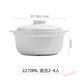 XMSJ European Quality Casserol Topf Keramik kleiner Auflaufkaser-Topf-Suppe Topf Eintopftopf-Gasgassuppe Weiß Weiß für 3-5 Personen 3271 ml