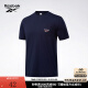 Reebok锐步官方情侣款TEE纯色休闲基础LOGO款舒适圆领经典短袖T恤 FT7373_藏青色 M