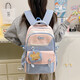 Rucksack für Frauen 2025 Neue koreanische Modeschule School Schoolbag für Frauen Junior High School Schülern Grundschüler Campus Rucksack Black TJ932