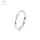 CHOMEL KINSEY Sansheng III 999 sterling silver pair ring high-end light luxury niche design couple ring 520 Valentine's Day gift 999 sterling silver Sansheng III couple ring female open ring