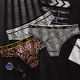 Bayuncao men's leopard print thong sexy underwear sports fitness markless low waist ice silk briefs cotton crotch convex T-pants Yellow Leopard XXL weight 145-170Jin [Jin equals 0.5 kg]