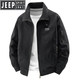 Jeep Spirit Jeep Jeep Pure Cotton Jacket Working Spring y Autumn 2025 Nuevo chaqueta casual de hombres de bolsillo múltiple tendencia de verde militar XL recomendado 135-150Jin [Jin equivale a 0.5 kg]