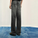 Sketch men's clothing 2025 autumn new product jeans loose trousers straight trousers 9P8E12140 960 denim medium gray L