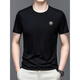 
Septwolves short-sleeved T-shirt men summer business casual pullover round neck half-sleeved top men summer T-shirt trend 13807 black M 165