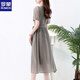 
ROMON high-end dress for women summer 2025 new temperament, fashionable waist-hugging slim and slim and unique gray skirt. Gray XL 117-127Jin[Jin equals 0.5 kg]