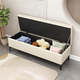 
Yonghuan shoe replacement stool soft bag seat cushion sofa stool strip high-end sense bed tail stool storage storage stool orange 15657 43cm 60x40x storage model