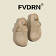 Zapatillas de punta de bolsas de estilo de lujo para mujeres 2025 NUEVO SUMERA RETRO RETRO CASA SULLA SULLA SULLA BIRKENSTOCK HCS-828-1A LIGHT KHAKI 40