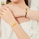 China Gold (CHINA GOLD) 18k gold Pixiu baby bracelet for men and women, new braided bracelet, old Valentine's Day birthday gift for girlfriend and wife, 18k gold Pixiu baby bracelet, yellow rope + medium gold gift box, about 0.1g