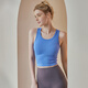 Yalu Sports Vest Women's Shockproof 2025 New Pilates Training Wear Underwear Can Be Weared Outside Yoga Fitness Bra Starry Sky Blue One-piece Fixed Cup S