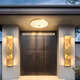 Villa entrance ceiling light outdoor waterproof insect-proof corridor corridor outdoor balcony lamp radar sensing garage light X3895-40cm/three-color light