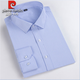 Pier Cardin Authentic Xinjiang reines Baumwollfreies Eisenhemd Herren-Langarm 2025 Frühling und mittlere und ältere Unternehmen Anti-Falten-Formale Verschleiß blau gestreiftes Inch-Hemd 8w6626 43 165 ~ 175