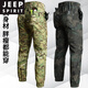 JEEP SPIRIT camouflage suit quick-drying suit men's summer thin style thin grid wear-resistant breathable work clothes for work outdoor work 723 summer [black camouflage] suit (button style) 185/3XL [160-180Jin [Jin equals 0.5 kg]]