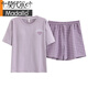 Pijama modal para mujeres en verano brillante y suelto transpirable con almohadilla para el pecho para mujeres ropa casual de casas de algodón puro z1349 m