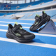 Hongxingerke (ERKE) children's shoes for boys and girls running shoes for children's autumn new products, dense net cushioning sports shoes, black/black soil 35