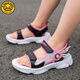 G.DUCKKIDS little yellow duck summer girls sandals medium and large children primary school students shoes soft sole open toe girl beach princess 9901 watermelon red 27 size inner length/17.2cm