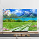 Shantou Lincuns neuer TV-Staub Cover TV-Cover Sonnenschutzmittel 65-Zoll-Schutzabdeckung Hängende gebogene Bildschirm Tisch Landschaft B1392 Regenbogen 32 Zoll 80*50 cm
