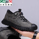 CARTELO 100% full cowhide men's shoes for men's genuine leather sports and casual leather shoes plus velvet cotton shoes outdoor hiking shoes for men 9226 single shoes black 41