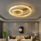 
He Jiangong bedroom lamp living room ceiling lamp crystal light luxury simple modern led Nordic internet celebrity creative restaurant room lamp 1W 6622 stainless steel crystal 40CM unlimited dimming