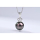 DL 1998 Fat Donglai same style black pearl pendant black forest 8-11mm strong light sea water Tahitian necklace 8-9mm Tahitian black pearl/silver