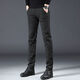 New men's cotton and linen casual pants, grinding elastic small straight-leg trend versatile slim business pants for men, four seasons WL 688 gray 34