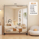 Haojunbo dance mirror dance home yoga dance dance studio gym big mirror full body floor movable dressing mirror [Ultra-clear explosion-proof] 178*60 Obsidian black-recommended (with wheels + delivery upstairs)