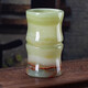 Jade Jade Bisqueo de gran tamaño Ornamento Estudio de la oficina Decoración de la oficina Regalo de estilo chino para hombres Regalos de promoción Botella de bambú Presente con base de latón-B12807