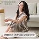 FENTENGCARE nightgown with chest pad summer imitation cotton-sleeve round neck pullover can be worn outside with large size women's home clothes pajamas Q2