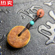 ZBJP Hong Kong et MacaU Luxe Luxury Luxury High De-Up Sube Brack Stone Tibetan Paix Boucle de paix Pendante côté pendentif South Red Turquoise Original 1049 Boucle de paix tibétaine Tibetan