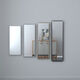 Chudian wardrobe mirror with contact lens inside push and pull full length mirror hidden folding and retracting hidden fitting mirror Explosion-proof 12035 quicksand silver Three-section silent track No