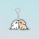 Line puppy keychain promotion fun cartoon cute toys school bag pendant acrylic puppy keychain*1 (random)