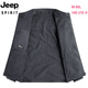 Jeep (JEEP) Reversible Jacket Men's Jacket Extra Large Men's Autumn and Winter Thickened Warm Outdoor Jacket Large Size Men's Dark Gray XL Recommended 125-140 Jin Jin equals 0.5 kg