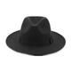 Aibido Michael Jackson Hat European and American Jazz Street Dance Hat Large Brim Top Hat Performance Dance Hat Fashion Couple Black 56-59cm Built-in Adjustment Cord