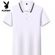 Playboy (Playboy) Polo-Shirt Herren Sommer Revers Casual Kurzärmelige Unternehmensgruppe Arbeitskleidung Business Room Farbe Custom Printing Logo EP679 Red S