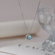 Laomiao 925 sterling silver aquamarine collarbone chain for girls 2024 new cool and luxurious niche gift necklace 925 sterling silver aquamarine necklace