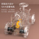 Shantoulin Village Children's Train can take electric car four-wheel remote control car boy and girl double baby adult toy baby stroller remote control 12V dual-wheel drive red locomotive + 2 cars dual-drive