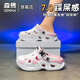Senma hole shoes men's summer outdoor wear, anti-slip casual soft bottom bag-toe slippers, large size sports beach sandals, volcanic ash [basic] 42 [42-43 same size]
