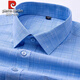 Pier Cardin Coton Pure Shirt à manches à manches courtes Men Summer Summer Cotton Cotton Coton Business Free Freeing Business Casual Halfleved Men Men Blue Plaid Bleu [Heng-6629] Chemise à manches courtes L 40 [130-145Jin [Jin est égal à 0,5 kg] Wear]