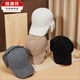 Hengyuanxiang 2025 autumn and winter new large size warm lambswool ear protection baseball cap for men and women cold-proof and warm plush peaked cap black XL (59-62CM)