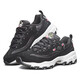 Skechers [Skechers]Skechers Skechers Women's D LITES series fashion strap sneakers 11977-BLK 35